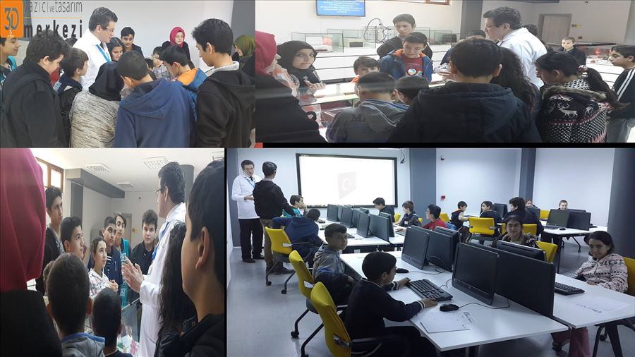 Serdar Bilgi Evi Öğrencileri 3D Yazıcı ve Tasarım Merkezinde